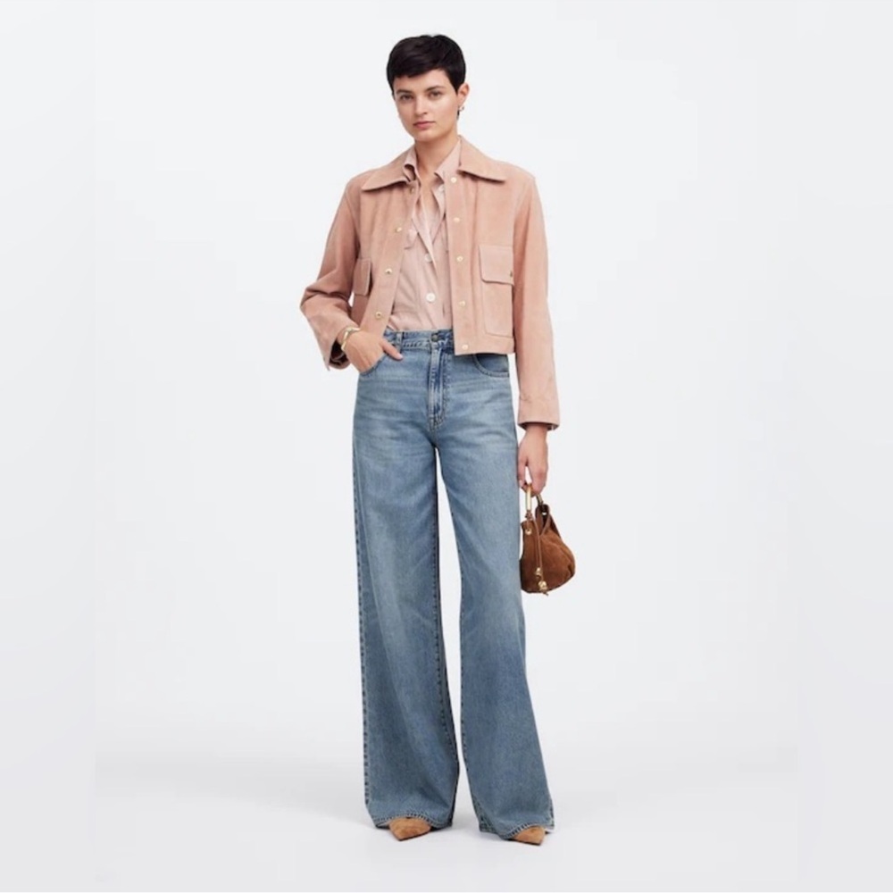 Madewell Petite Superwide-Leg Jeans: Airy Denim Edition